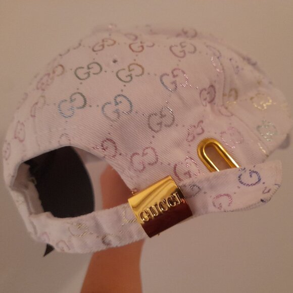 Authentic white Gucci monogram hat/cap. - Picture 5 of 11